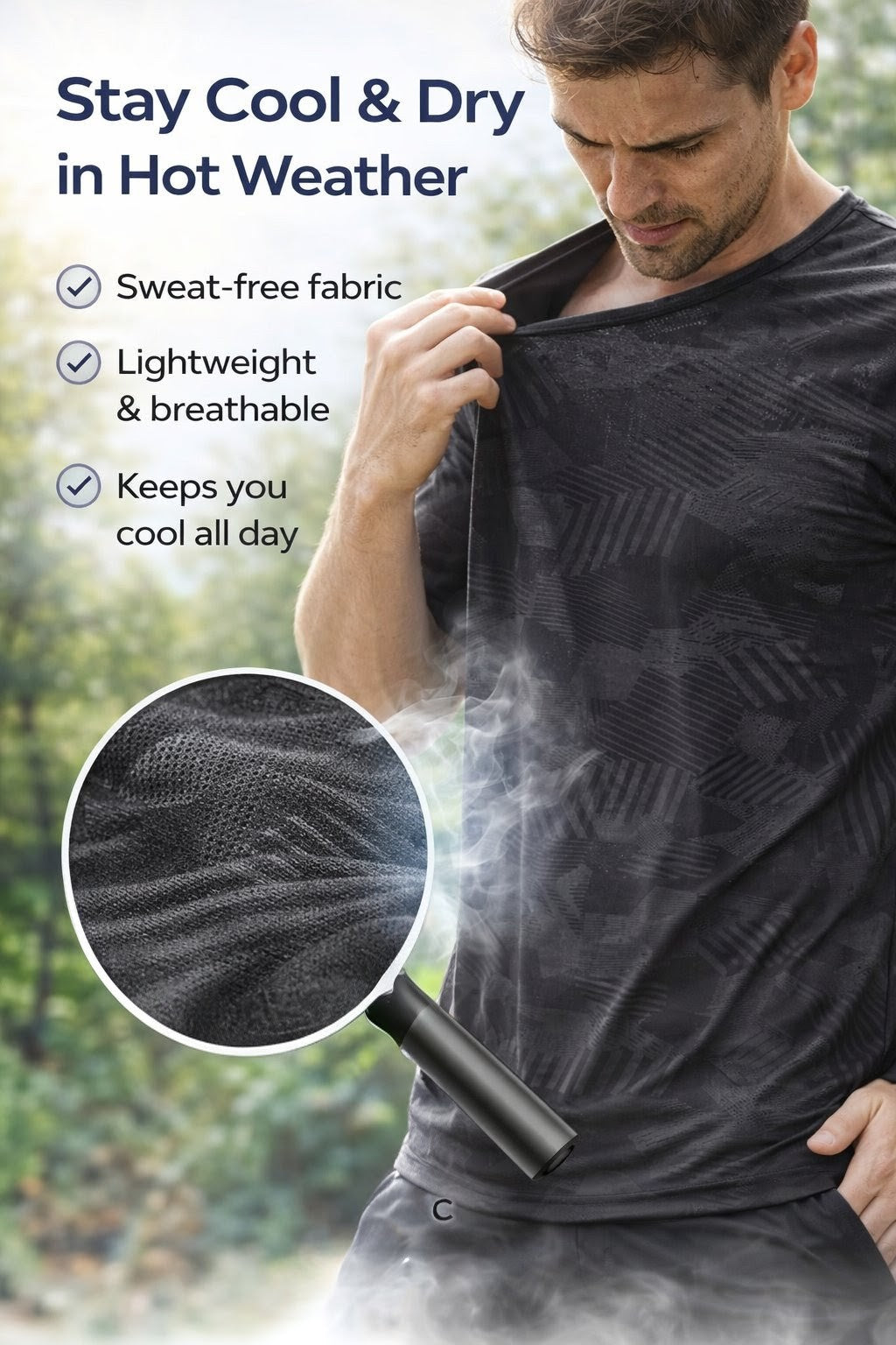 Men's Round Neck Polyester Casual T-shirt (Pack of 4)